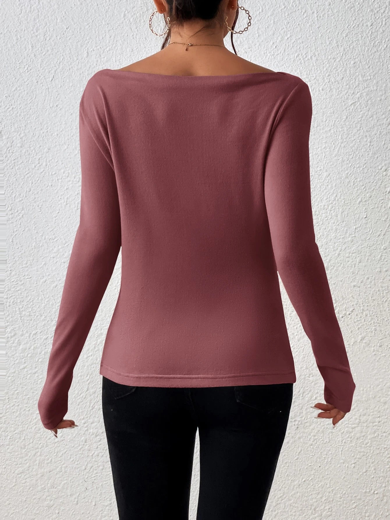 Top froncé à col bateau Frenchy