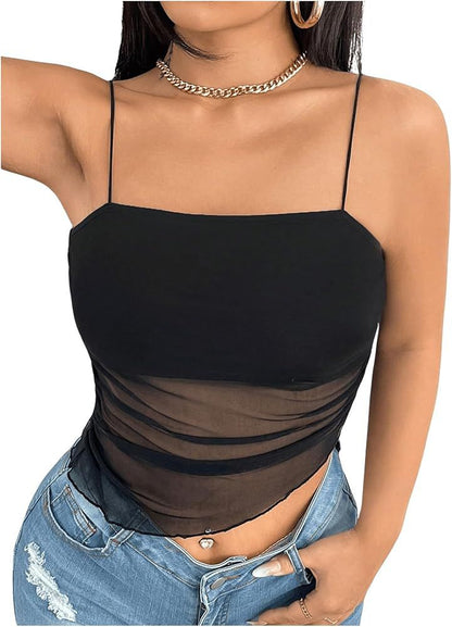 Top caraco froncé en maille contrastée