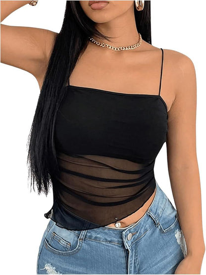 Top caraco froncé en maille contrastée