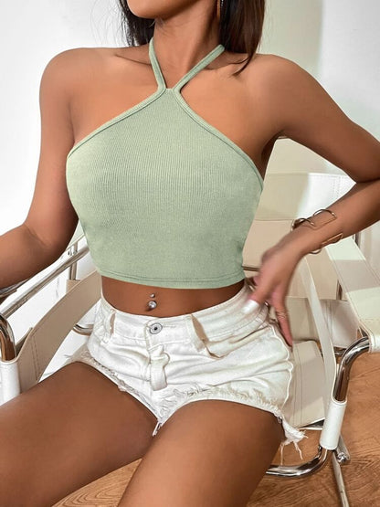 Top court uni à licou