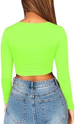 Top vert neon court à manches