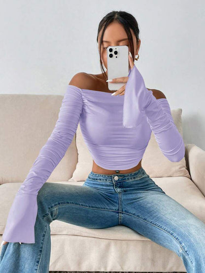 Top court à épaules dénudées