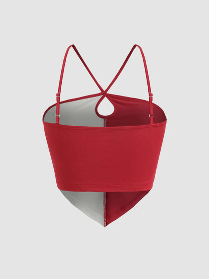 Top caraco à blocs de couleurs