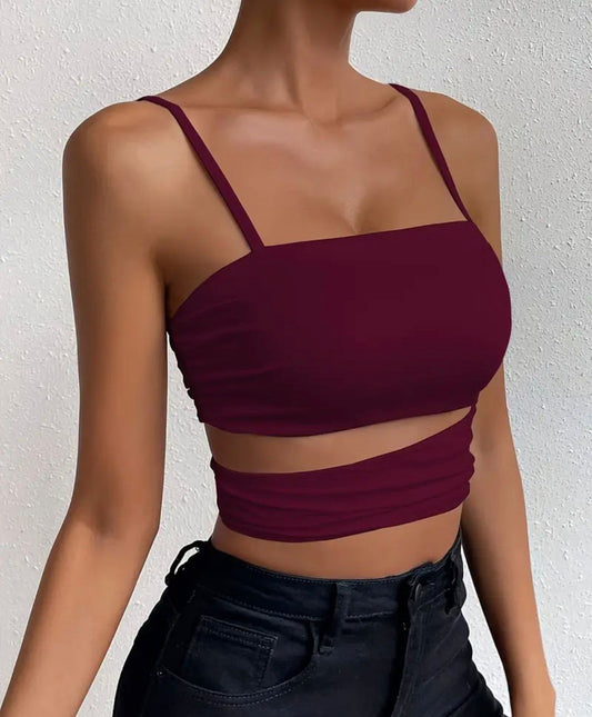 Top court à découpes Allurite